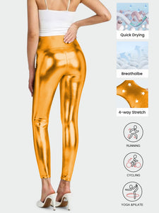 2025 New Anti-Cellulite Compression High Waist Slim Leather Leggings