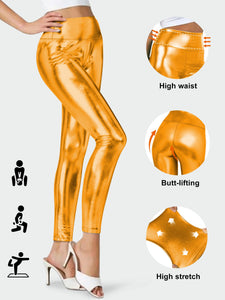 2025 New Anti-Cellulite Compression High Waist Slim Leather Leggings