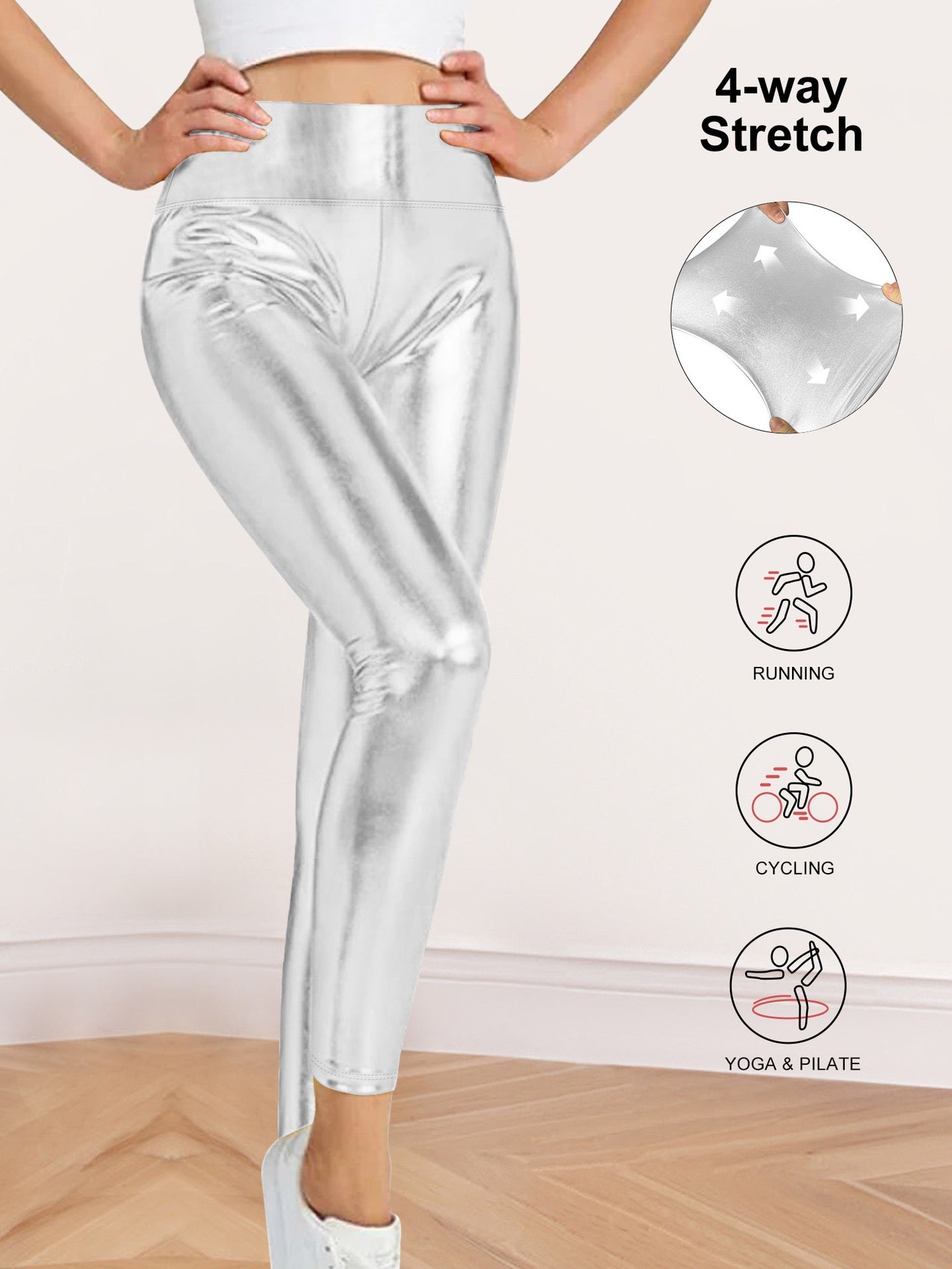 2025 New Anti-Cellulite Compression High Waist Slim Leather Leggings