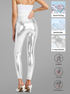 2025 New Anti-Cellulite Compression High Waist Slim Leather Leggings