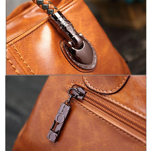 Classical Retro Leather Multi Pockets Women Handbag